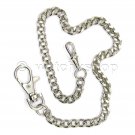Silver Color Pocket Watch Albert Chain for Men with Big Lobster Swivel Clasp F03 Silver Color Pocket Watch Albert Chain for Men with Big Lobster Swivel Clasp F03