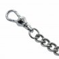 Silver Color Pocket Watch Albert Chain for Men with Big Lobster Swivel Clasp F03