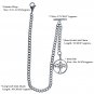 Steel Albert Chain Pocket Watch Chain Fob Chain for Men T Bar Life Tree Fob AS06