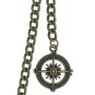 Albert Chain Bronze Pocket Watch Chain for Men Compass Design Fob AC09N