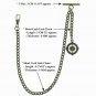 Albert Chain Bronze Pocket Watch Chain for Men Compass Design Fob AC09N