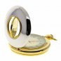 Pocket Watch Gold Color for Men 53 MM with real Duetsche Mark Coin on Fob Chain