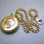 Pocket Watch Mechanical Skeleton Gold Color 43 MM for Men Roman Nrs and Chain 45