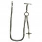 Albert Chain Bronze Pocket Watch Chain for Men with Cross Design Fob Chain
