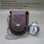 Vintage Mickey Mouse Animal Kingdom Pocket Watch Gift Set Leather Pouch + Chain
