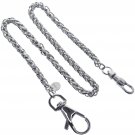 Vintage Steel Fine Spiga Mans Pocket Watch Chain 14 inch on Swivel Lobster Clasp Vintage Steel Fine Spiga Mans Pocket Watch Chain 14 inch on Swivel Lobster Clasp