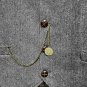 Bronze Pocket Watch Albert Vest Chain Ancient Coin Fob T Bar Albert Swivel Clasp