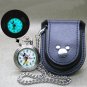 Vintage Mickey Mouse Pocket Watch with Luminous Dial Chain Black Color Pouch 60