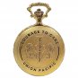 Memorial Gold UNION PACIFIC Locomotive Pocket Watch 48 MM with Day & Date NIB