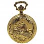 Memorial Gold UNION PACIFIC Locomotive Pocket Watch 48 MM with Day & Date NIB
