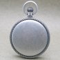 Vintage INGERSOLL Pocket Watch Real Silver Plated Men Big Size 50 MM on Chain