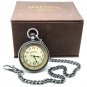 Vintage INGERSOLL Pocket Watch Real Silver Plated Men Big Size 50 MM on Chain