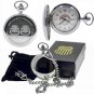 Memorial Silver UNION PACIFIC Locomotive Pocket Watch 47 MM with Date NIB C89