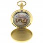 Gold Pocket Watch Set G FOR GEORGE Lancaster Bomber with Chain