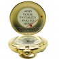 Gold Pocket Watch Set US Presidency 53 mm with Melody Luminous Dial and Wood Box