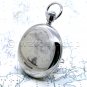 Pocket Watch with Small Second 2 Inches Men Big Size Silver Tone with Fob Chain
