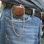 DAKOTA Pocket Watch Men STEEL Case Pocket Watch with Leather Pouch and Fob Chain