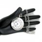 DAKOTA Pocket Watch Men STEEL Case Pocket Watch with Leather Pouch and Fob Chain