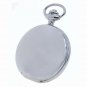Pocket Watch 17 Jewels Mechanical Skeleton Silver Color Men with Fob Chain P42