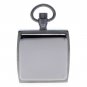 Pocket Watch SQUARE Solid Stainless Steel Case Curve Mineral Len Fob Chain P255