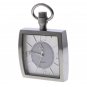 Square Pocket Watch Solid Stainless Steel Case Curve Mineral Len Fob Chain P256