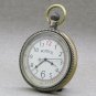 Vintage INGERSOLL Pocket Watch Bronze Color Men Big Size 50 MM on Snake Chain C47A