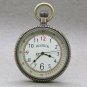 Vintage INGERSOLL Pocket Watch Bronze Color Men Big Size 50 MM on Snake Chain C47A