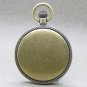 Vintage INGERSOLL Pocket Watch Bronze Color Men Big Size 50 MM on Snake Chain C47A