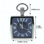 Square Pocket Watch Solid Stainless Steel Case Curve Mineral Len Fob Chain P254