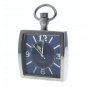 Square Pocket Watch Solid Stainless Steel Case Curve Mineral Len Fob Chain P254
