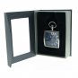 Square Pocket Watch Solid Stainless Steel Case Curve Mineral Len Fob Chain P254