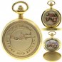 Gold Pocket Watch Set G FOR GEORGE Lancaster Bomber with Chain