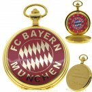 FC Bayern Football Club Memorial Pocket Watch Big Size with Fob Chain C84A