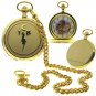 Alvis Presley TCB Memorial Gold Pocket Watch 53 MM Men Gift Set with Fob Chain C81