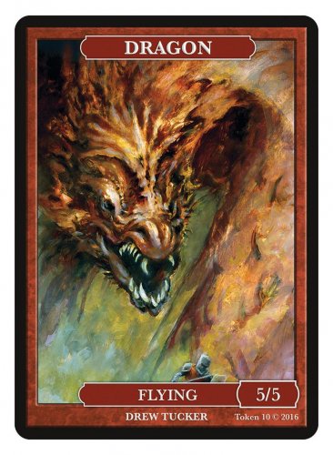 Limited Edition Dragon Token for MTG (  Art by Drew Tucker)