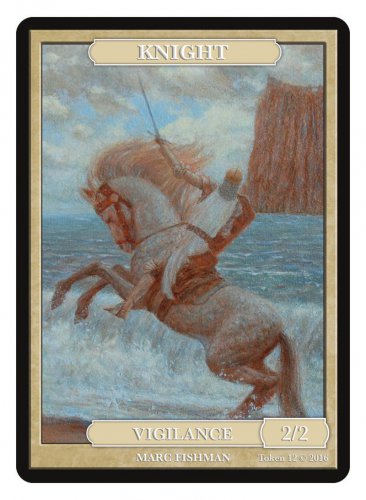 Limited Edition Knight Token for MTG ( Art by Marc Fishman)