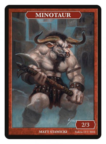Limited Edition Minotaur Token for MTG ( Art by Matt Stawicki)
