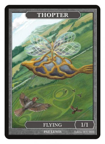 Limited Edition Thopter Token for MTG ( Art by Pat Lewis)