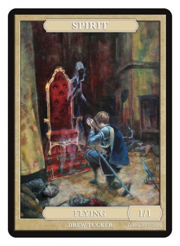 Limited Edition Spirit Token for MTG ( Art by Drew Tucker)