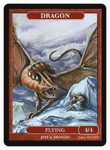 Limited Edition Dragon Token for MTG ( Art by Jeff A. Menges)