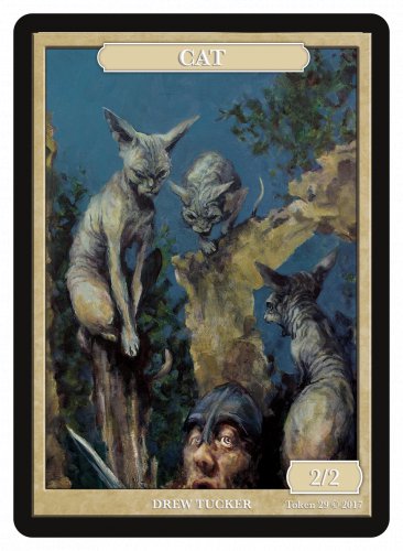 Limited Edition Cat Token for MTG ( Art by Drew Tucker)