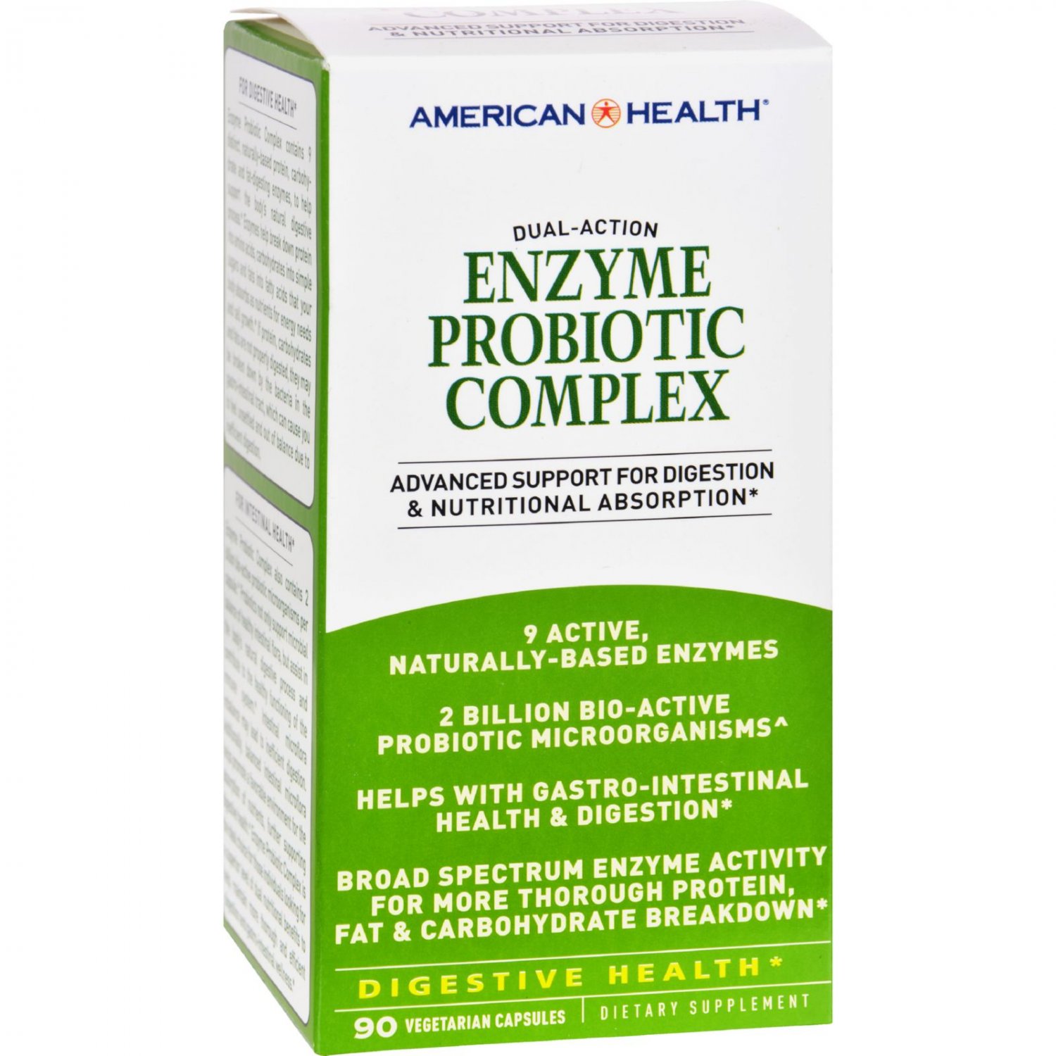 American Health Enzyme Probiotic Complex 90 Vegetarian Capsules