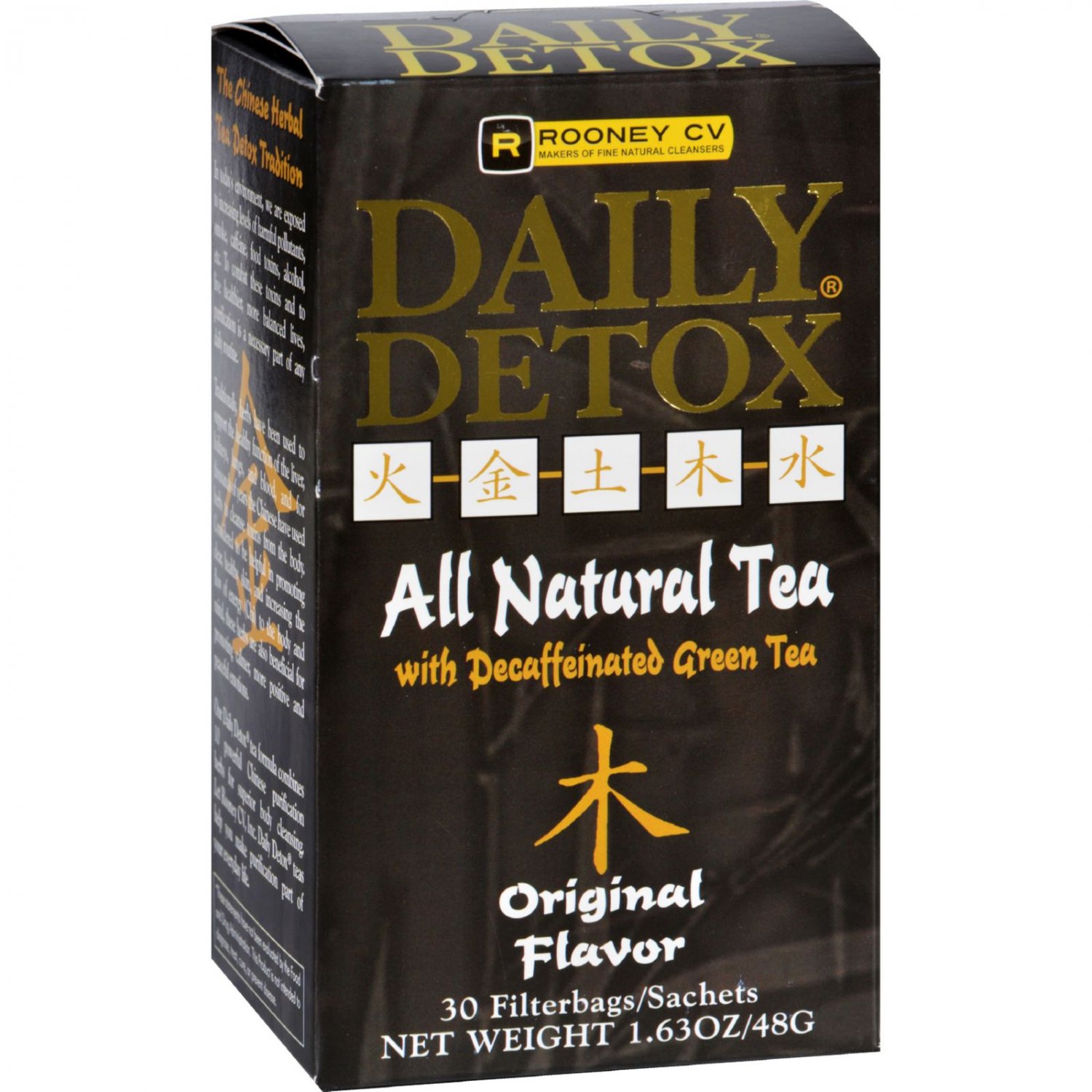 Wellements Rooney CV Daily Detox All Natural Decaffeinated Tea Original