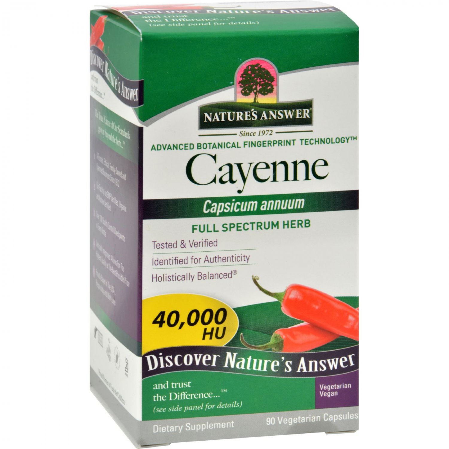 Nature's Answer Cayenne Pepper Fruit 90 Vegetarian Capsules