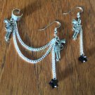 Gun Pistol Star Ear Cuff Earrings
