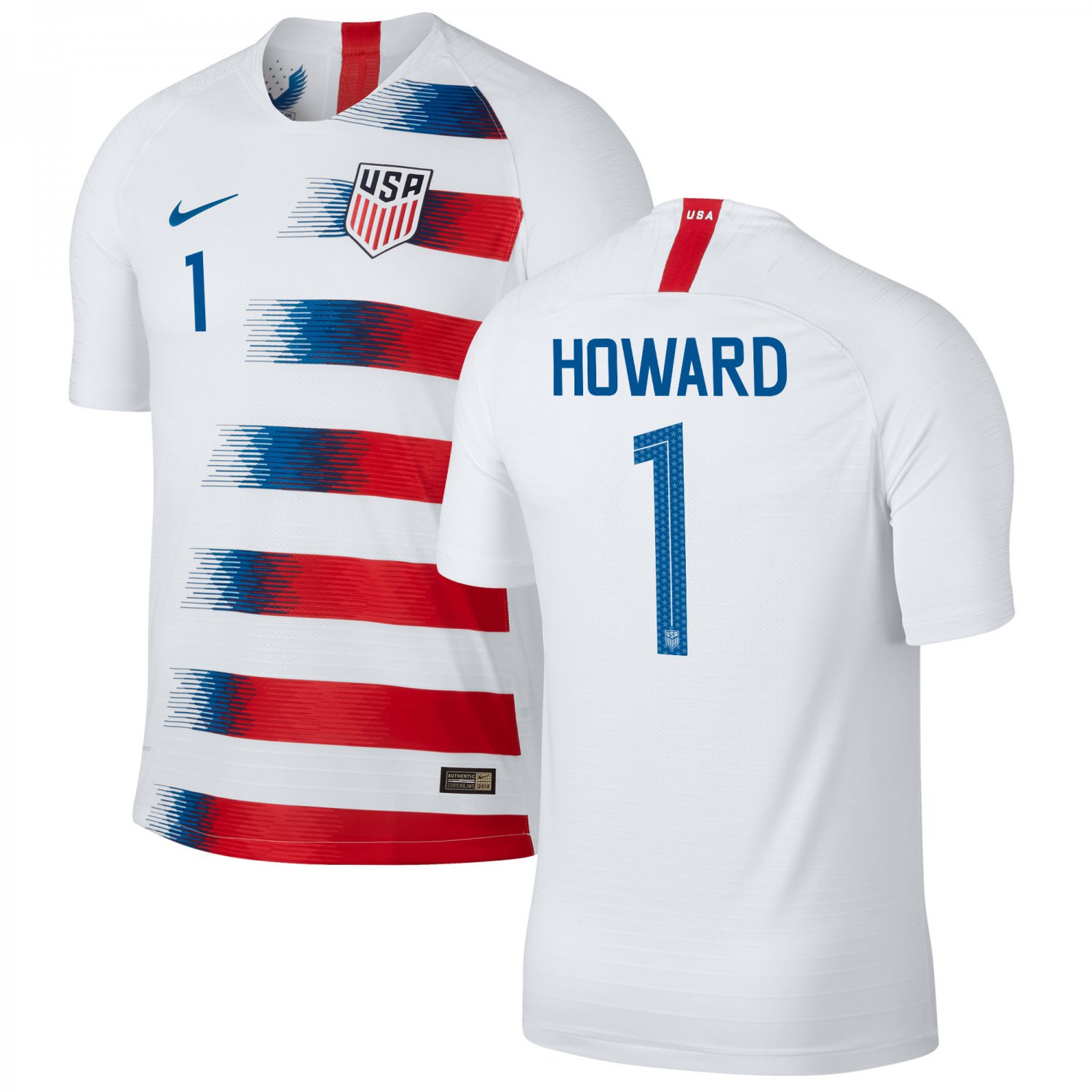 Men's Howard #1 USMNT USA Home 2018-2019 SOCCER Jersey – White