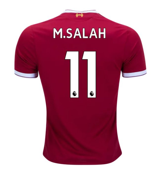 Men's Liverpool M.SALAH #11 Home Jersey 2018 -red
