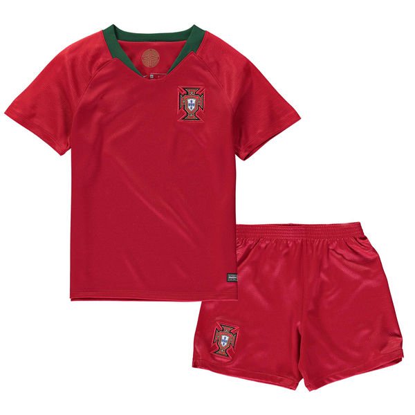CR7 Portugal home World Cup 2018-2019 Jersey W Shorts Kid Youth For Age 3-13