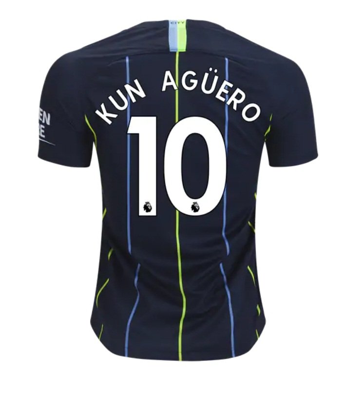  Sergio Kun Aguero 10 Manchester City Away jersey 2021 19 