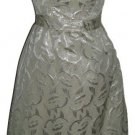 American Eagle Outfitters JR's SZ 8 Strapless Mini Dress Silver Floral